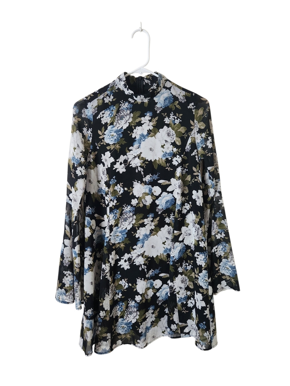 Lulus Floral Bell Sleeve Dress